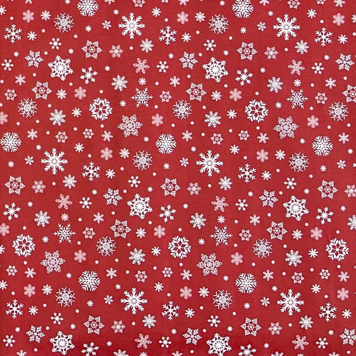 Wachstuch Rolle Weihnachten P1096-3 Schneeflocken Eisblumen rot geprägt Rollenware