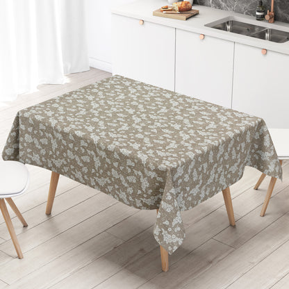 Wachstuch Tischdecke geprägt Blumen und Blüten