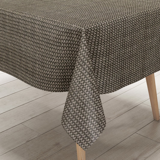 Wachstuch Tischdecke Schlingenoptik braun beige