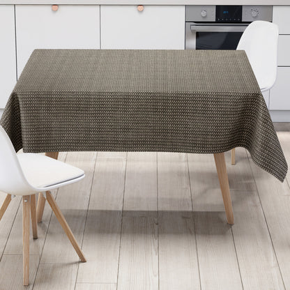 Wachstuch Tischdecke Schlingenoptik braun beige
