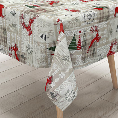 Rouleau de toile cirée Noël P1152-1 Scandinavie renne gaufré rouleau marchandises