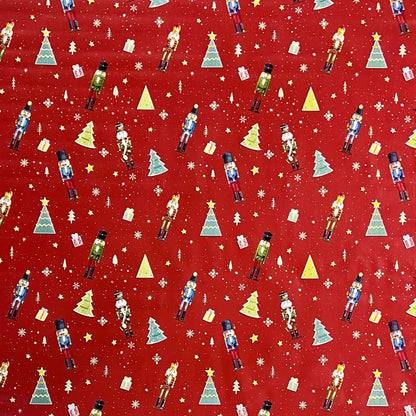 Wachstuch Tischdecke Nussknacker rot
