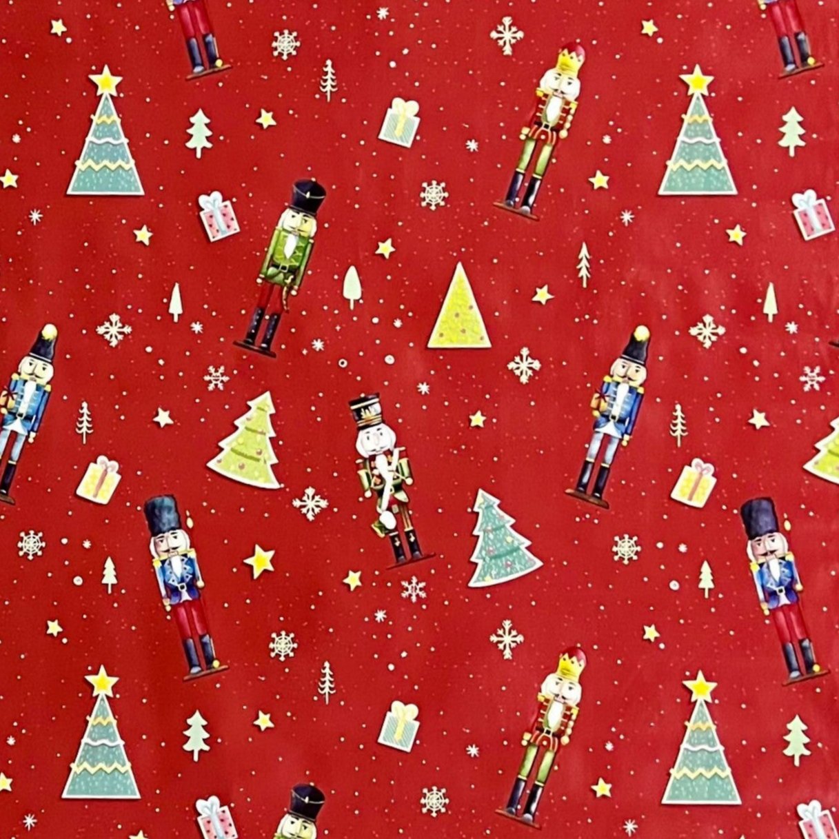 Oilcloth roll Christmas P1201-1 Nutcracker red roll goods
