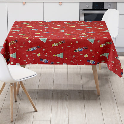 Oilcloth roll Christmas P1201-1 Nutcracker red roll goods