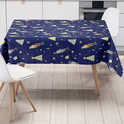 Wachstuch Rolle Weihnachten P1201-2 Nussknacker blau Rollenware