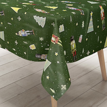 Oilcloth roll Christmas P1201-3 Nutcracker green roll goods