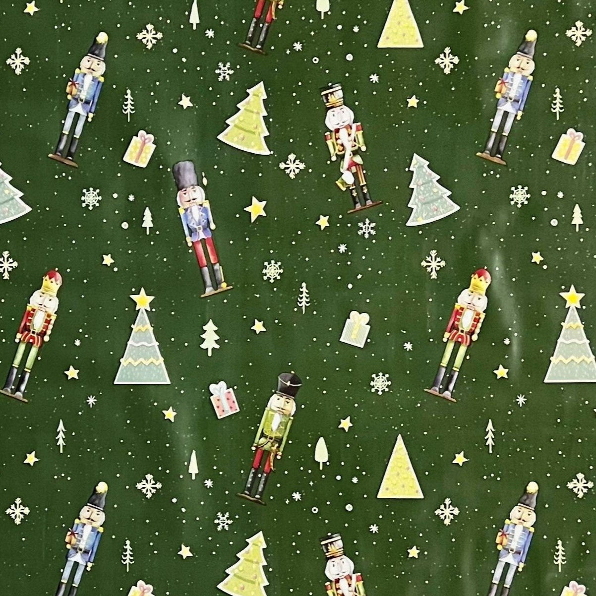 Oilcloth roll Christmas P1201-3 Nutcracker green roll goods