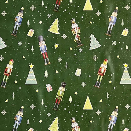 Oilcloth roll Christmas P1201-3 Nutcracker green roll goods
