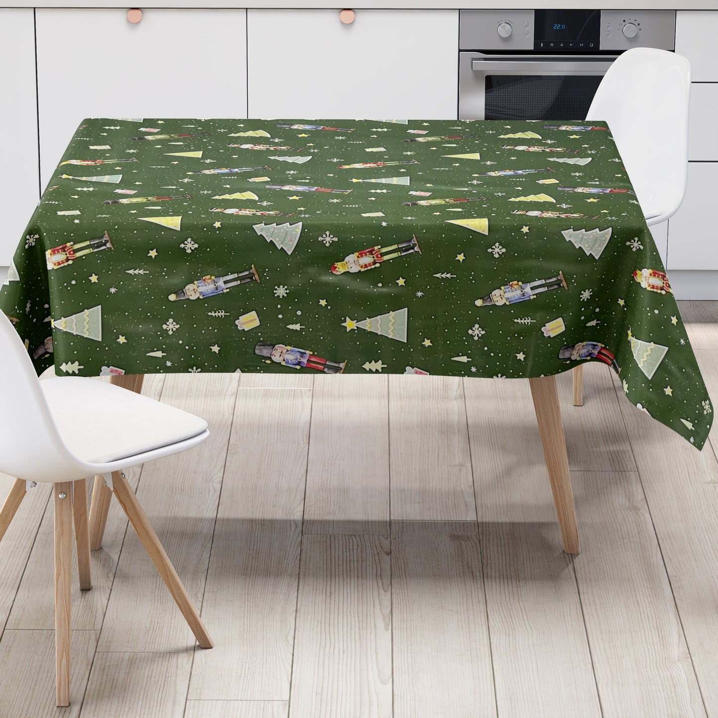 Oilcloth roll Christmas P1201-3 Nutcracker green roll goods