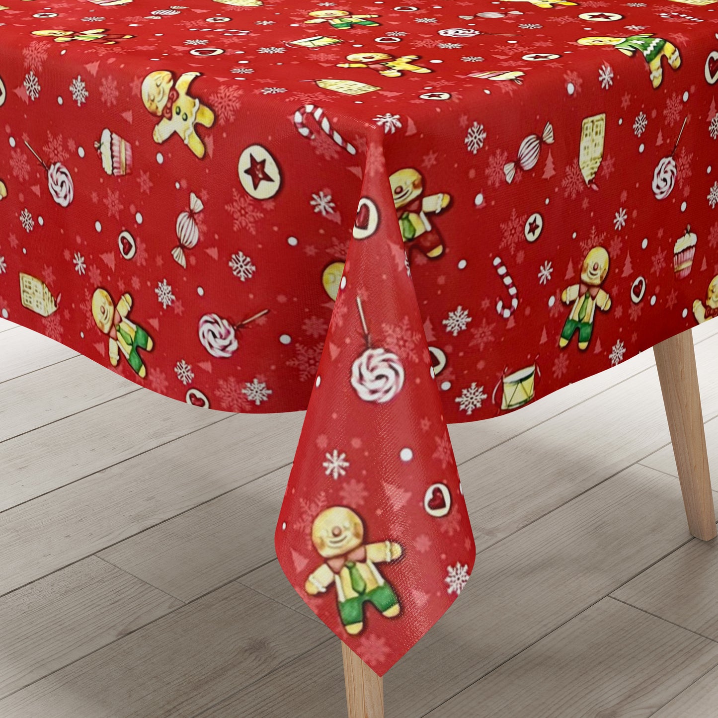 Wachstuch Rolle Weihnachten P1203-1 Lebkuchen rot Rollenware