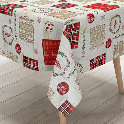 Wachstuch Tischdecke Weihnachten Rentier Advent
