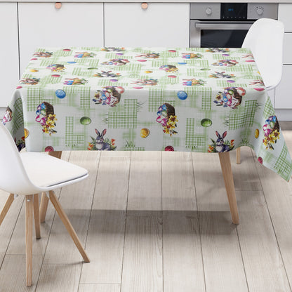 Wachstuch Tischdecke Ostern grün