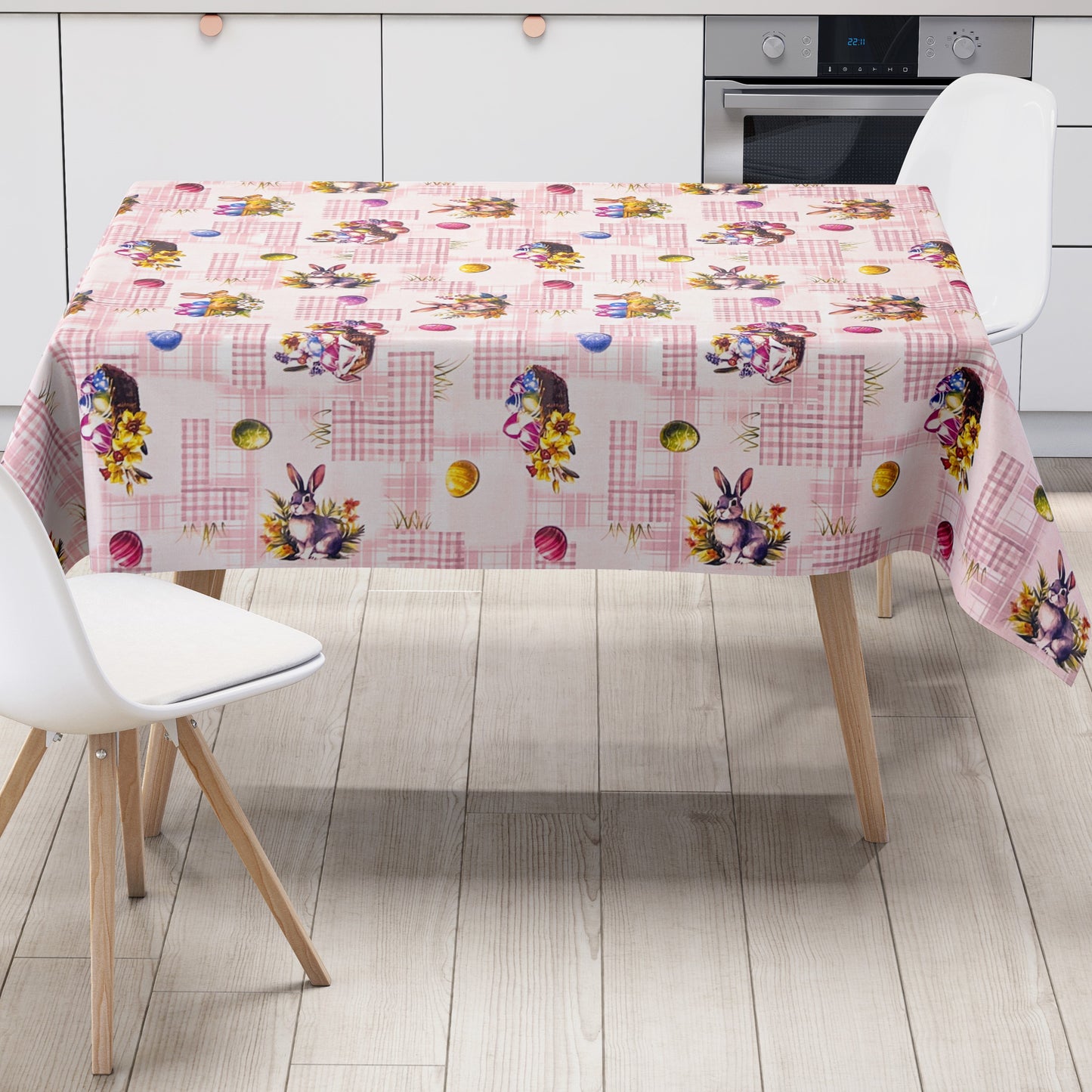 Wachstuch Tischdecke Ostern rosa