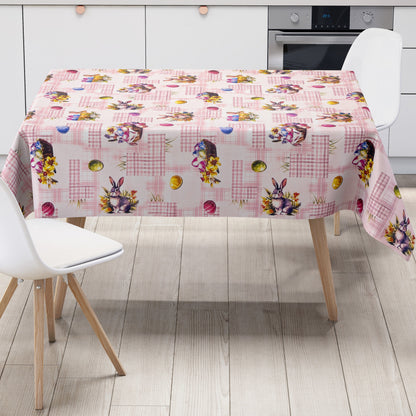 Wachstuch Tischdecke Ostern rosa