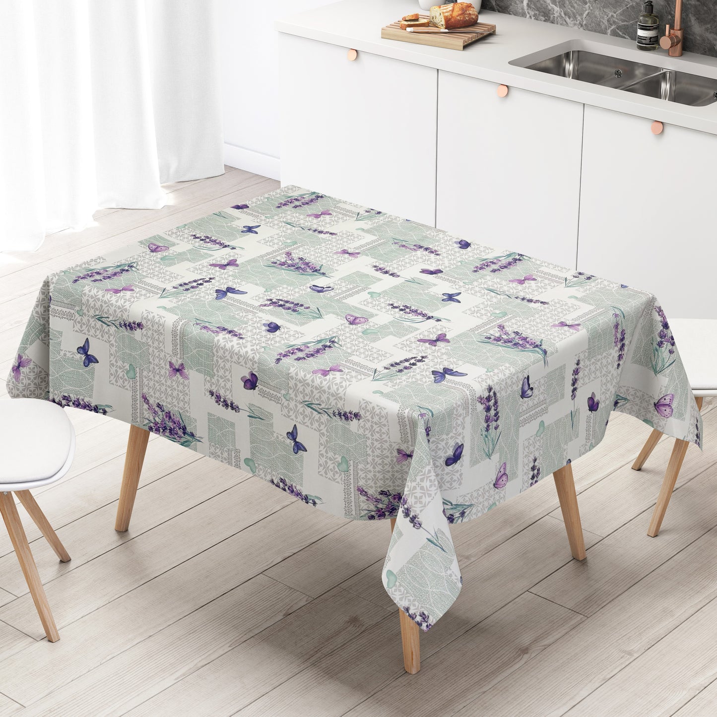 Wachstuch Tischdecke Lavendel