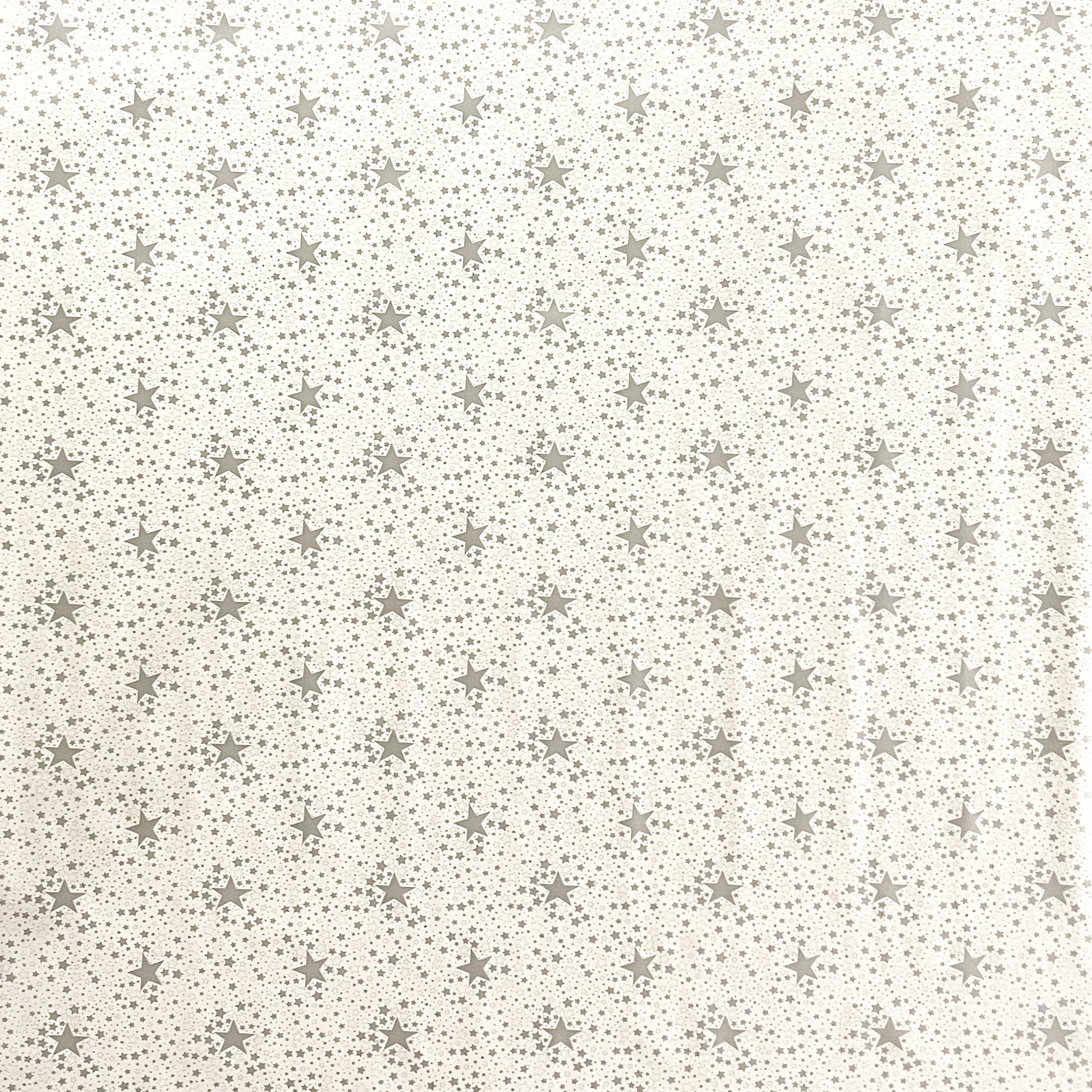 Wachstuch Tischdecke Sterne silber