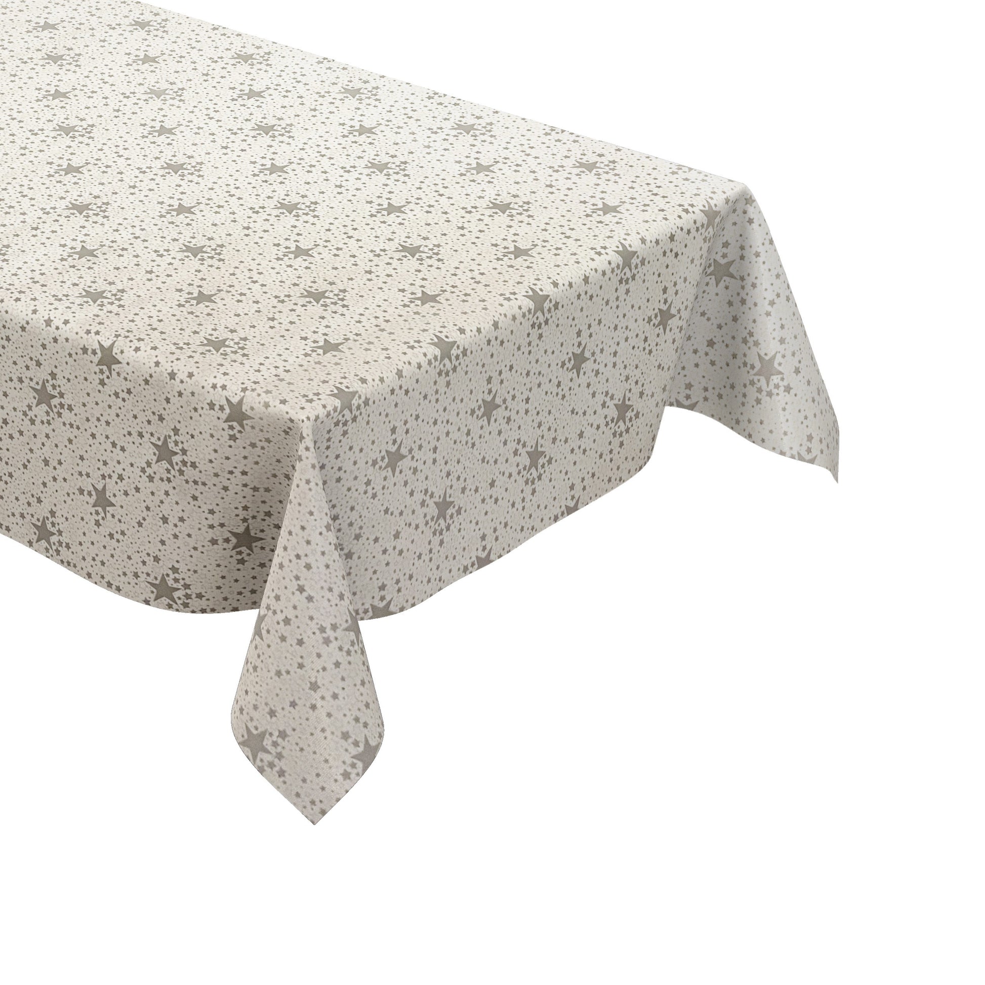 Wachstuch Tischdecke Sterne silber