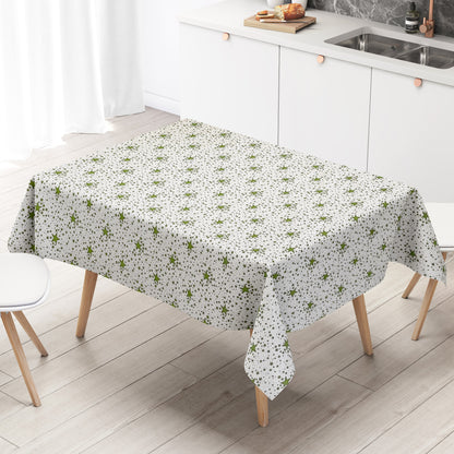 Wachstuch Tischdecke grüne Sterne