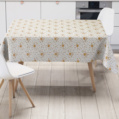 Wachstuch Tischdecke Sterne bronze