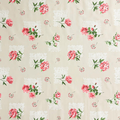 Wachstuch Tischdecke Rosenblüten beige