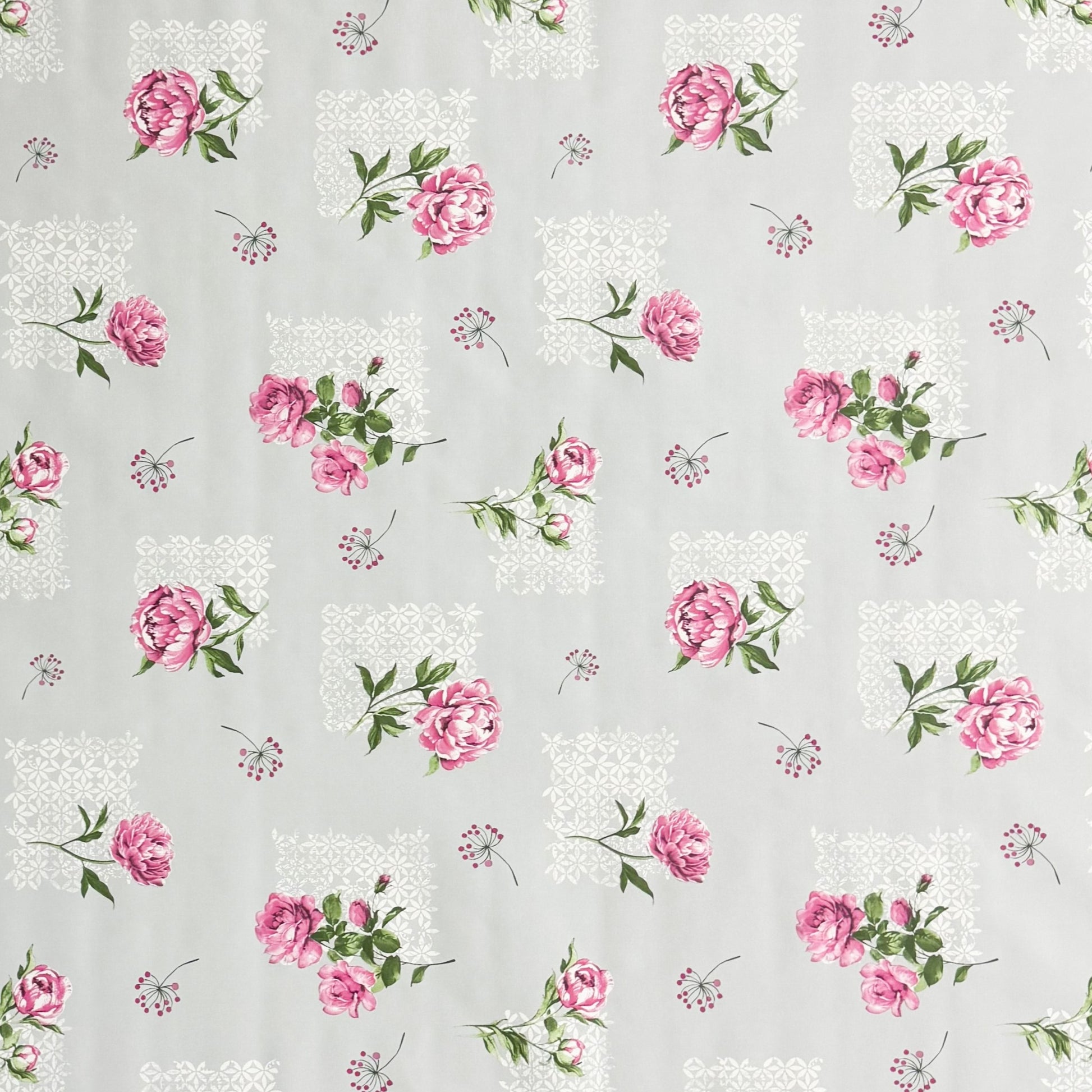Wachstuch Tischdecke Rosen hellgrau