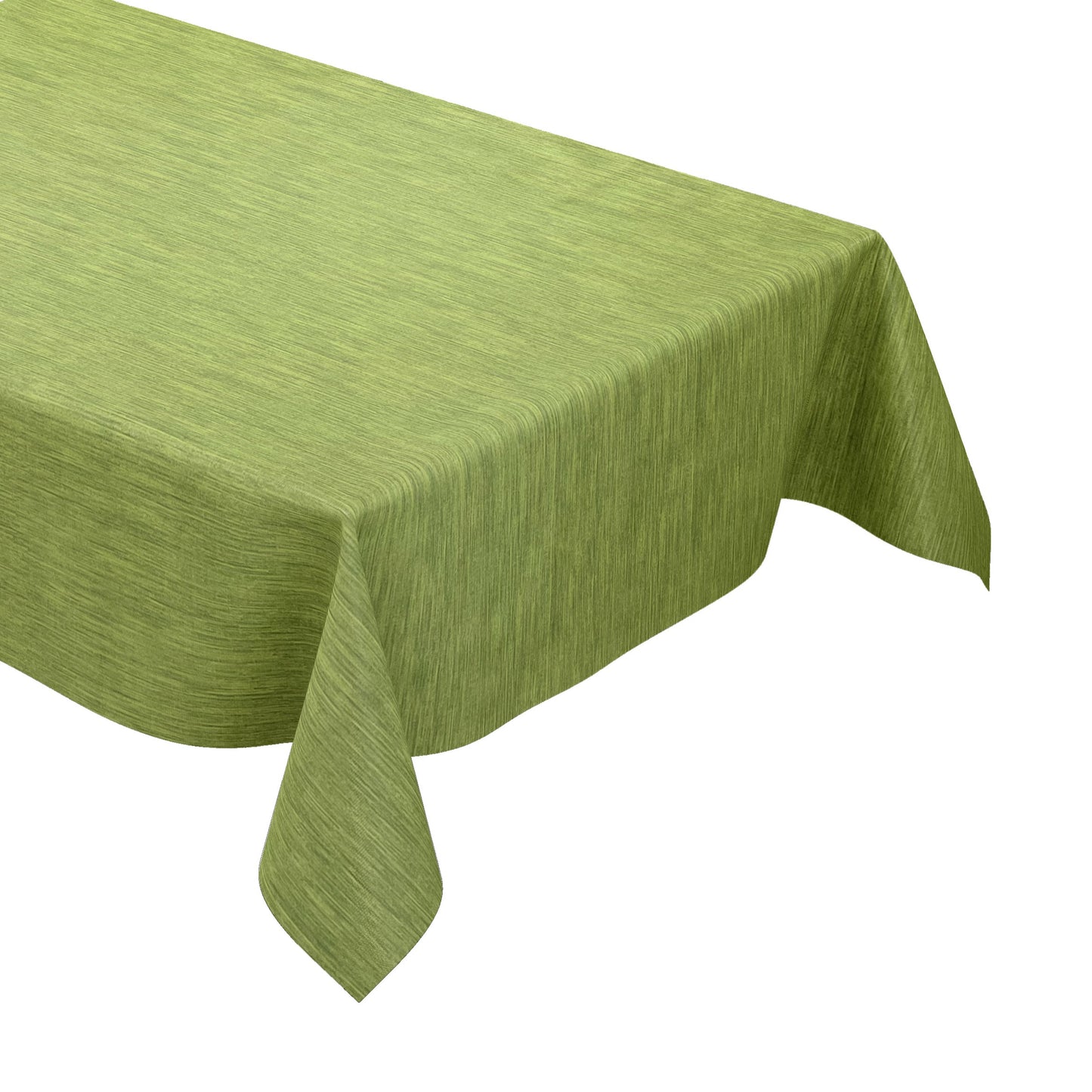 Oilcloth roll goods linen look embossed P733-2 light green green plain single-coloured