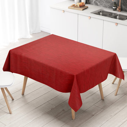Oilcloth roll goods linen look embossed P733-8 red plain single-coloured