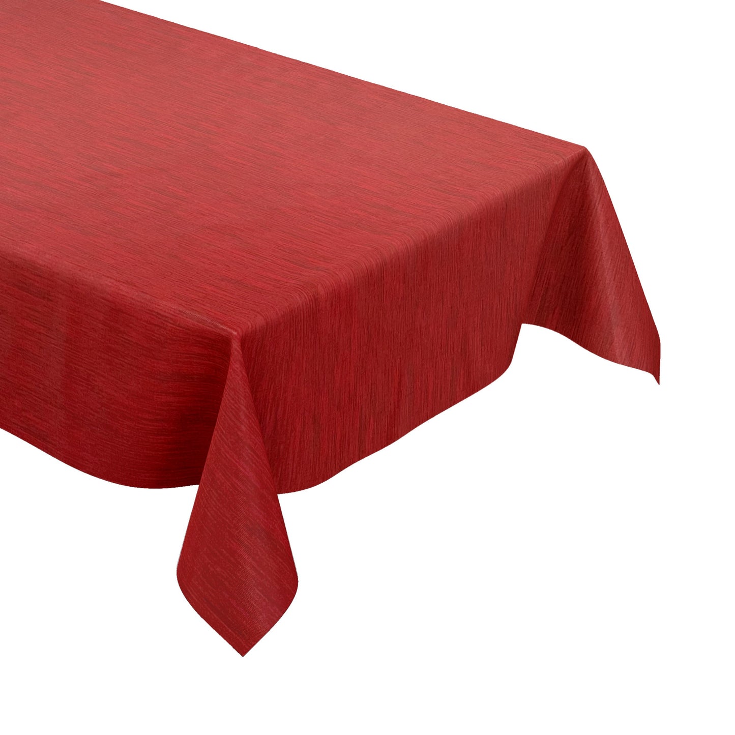 Oilcloth roll goods linen look embossed P733-8 red plain single-coloured