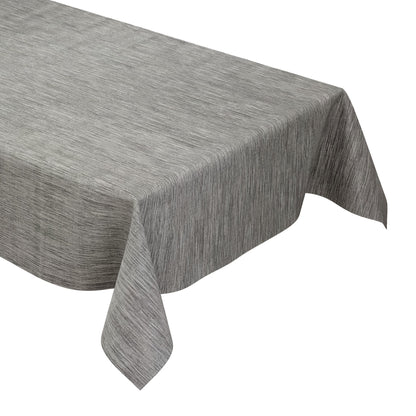 Oilcloth roll goods linen look embossed P733-9 grey plain single-coloured