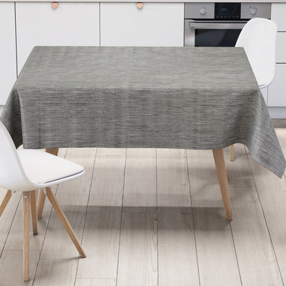 Oilcloth roll goods linen look embossed P733-9 grey plain single-coloured