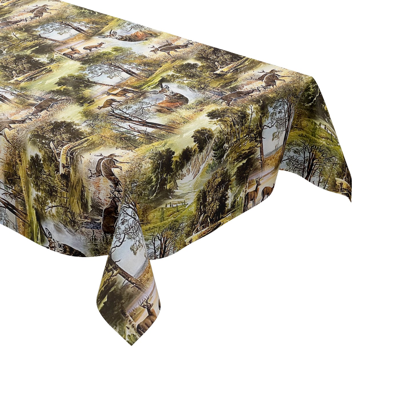 Wachstuch Tischdecke Reh Hirsch Wald Wild