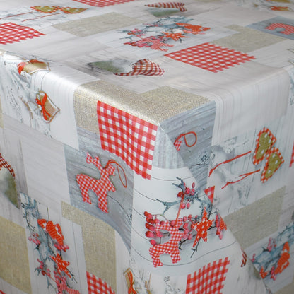 Oilcloth roll Christmas P8012-1 hearts patchwork roll goods