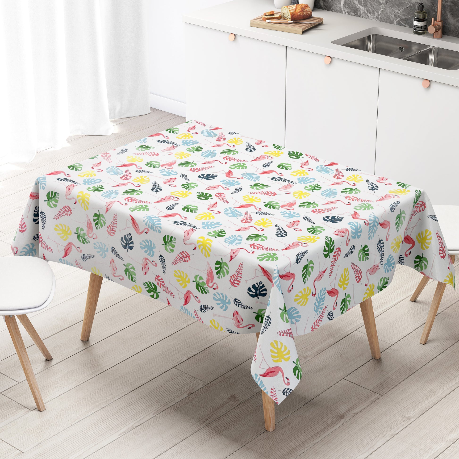 Wachstuch Tischdecke Flamingo