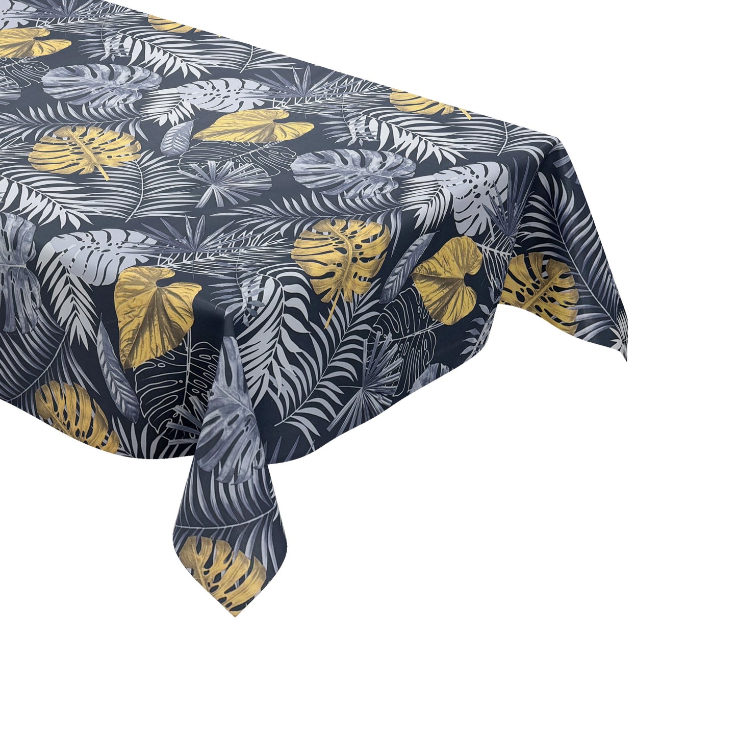 Wachstuch Tischdecke Monstera gold