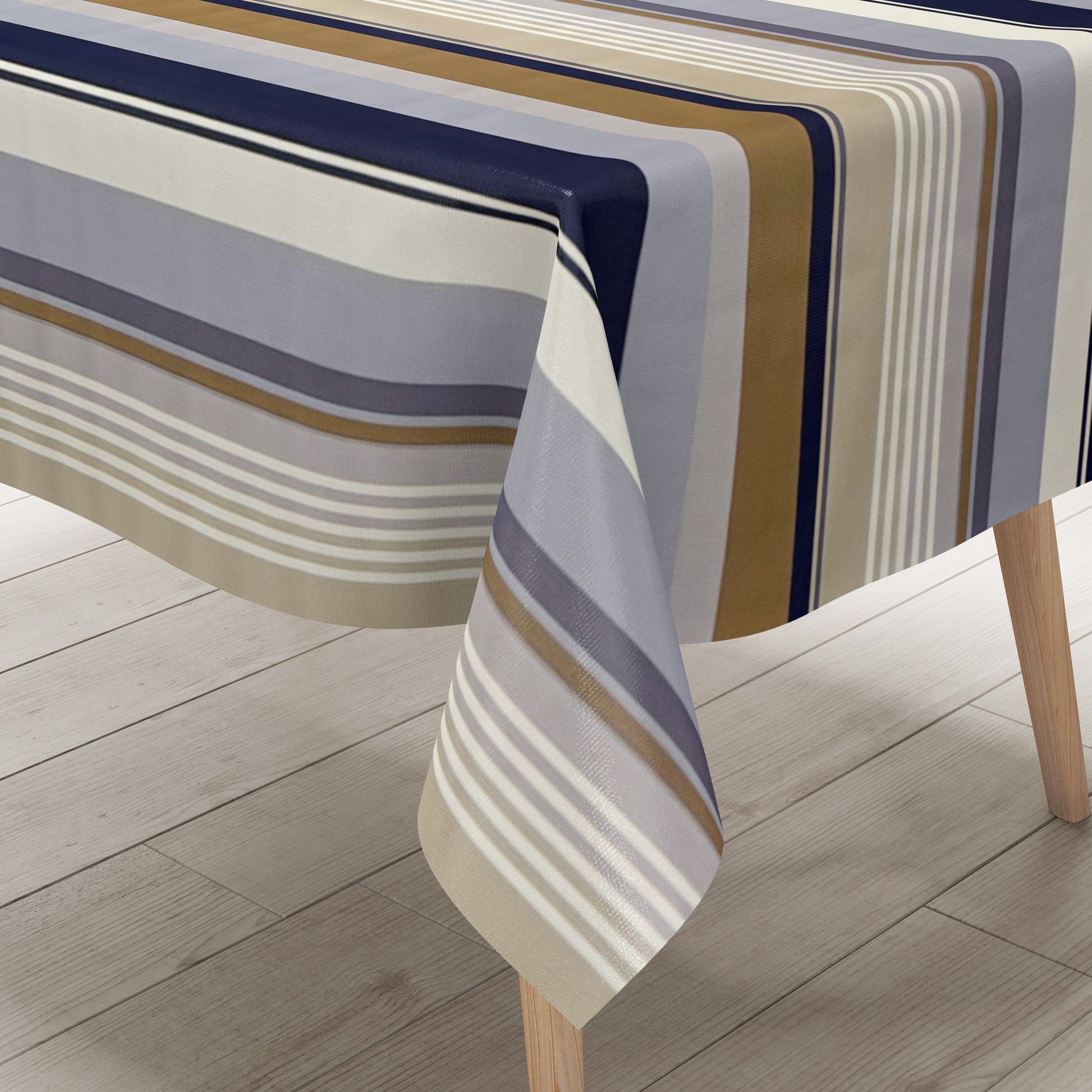 Wachstuch Tischdecke gestreift maritim