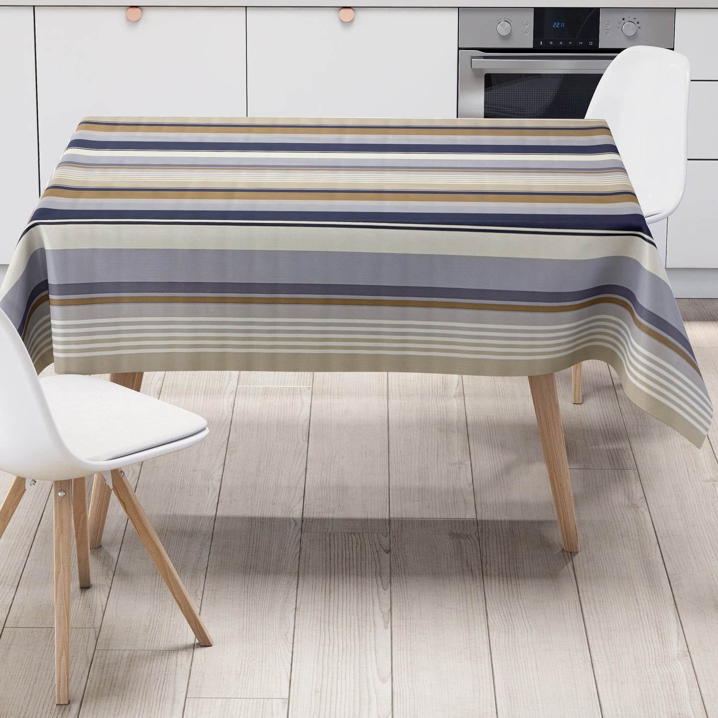 Wachstuch Tischdecke gestreift maritim
