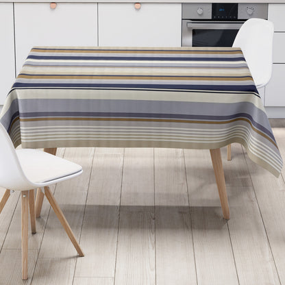 Wachstuch Tischdecke gestreift maritim