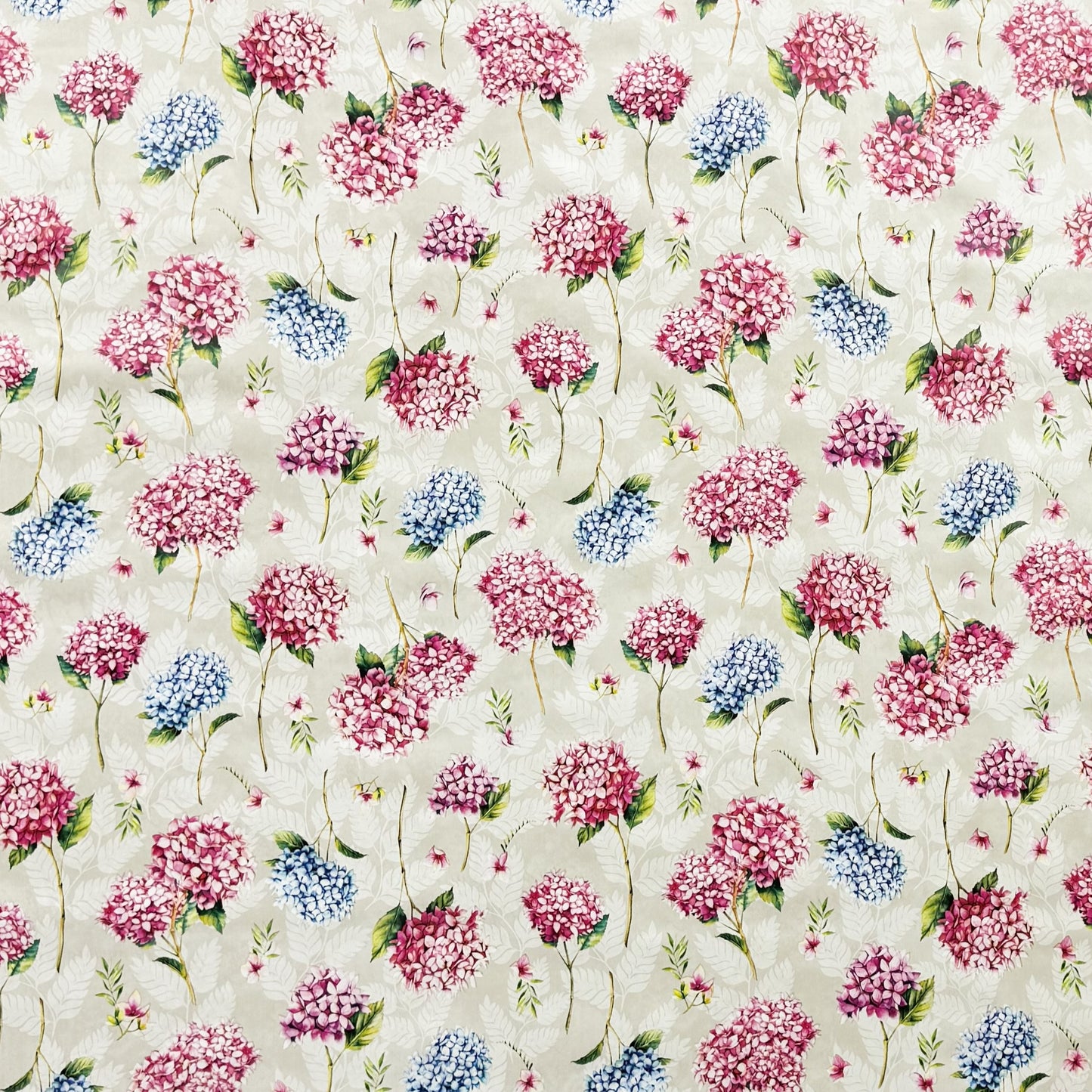 Wachstuch Tischdecke Hortensie beige