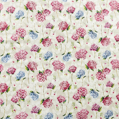 Wachstuch Tischdecke Hortensie beige