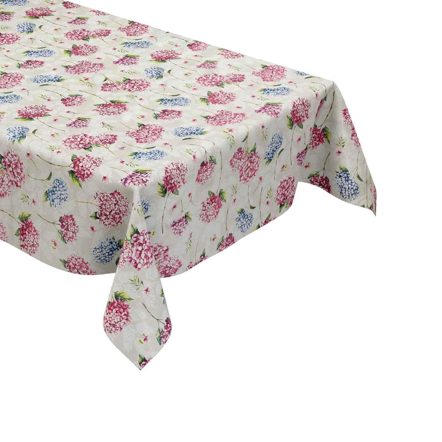 Wachstuch Tischdecke Hortensie beige
