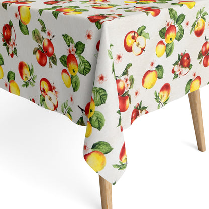 Jacqaurd Tischdecke Apfel und Apfelblüte