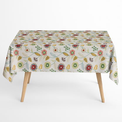 Baumwoll Tischdecke Blumen Blüten