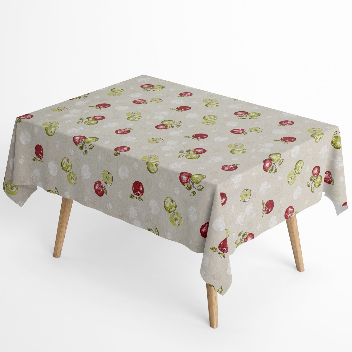 Beschichtete Baumwolltischdecke mit Äpfeln