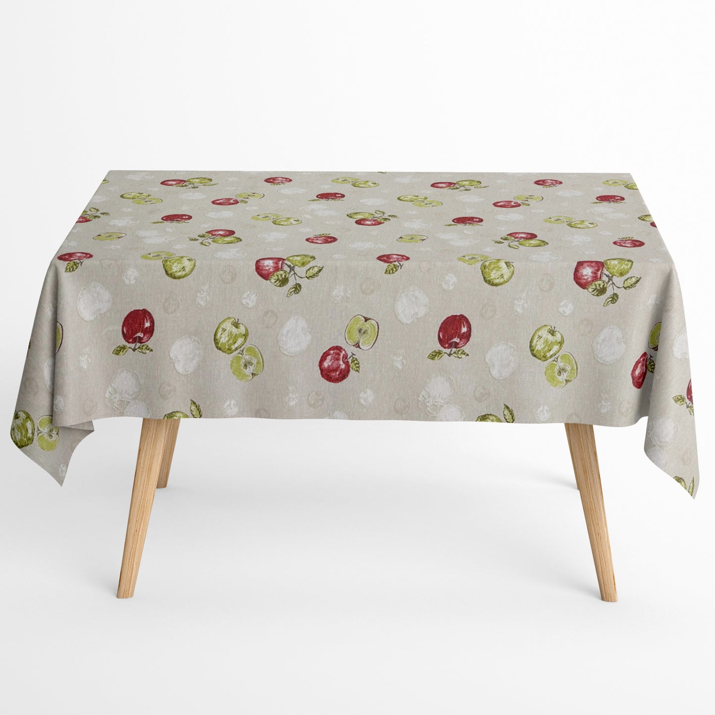 Beschichtete Baumwolltischdecke mit Äpfeln