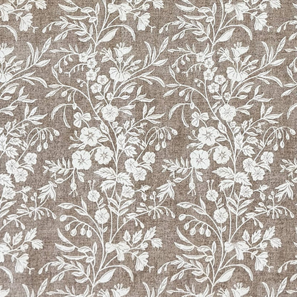 Jacquard Tischdecke beige Blumenranken