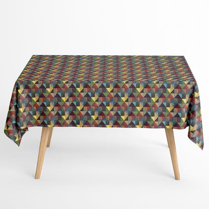Jacquard Tischdecke geometrische Formen