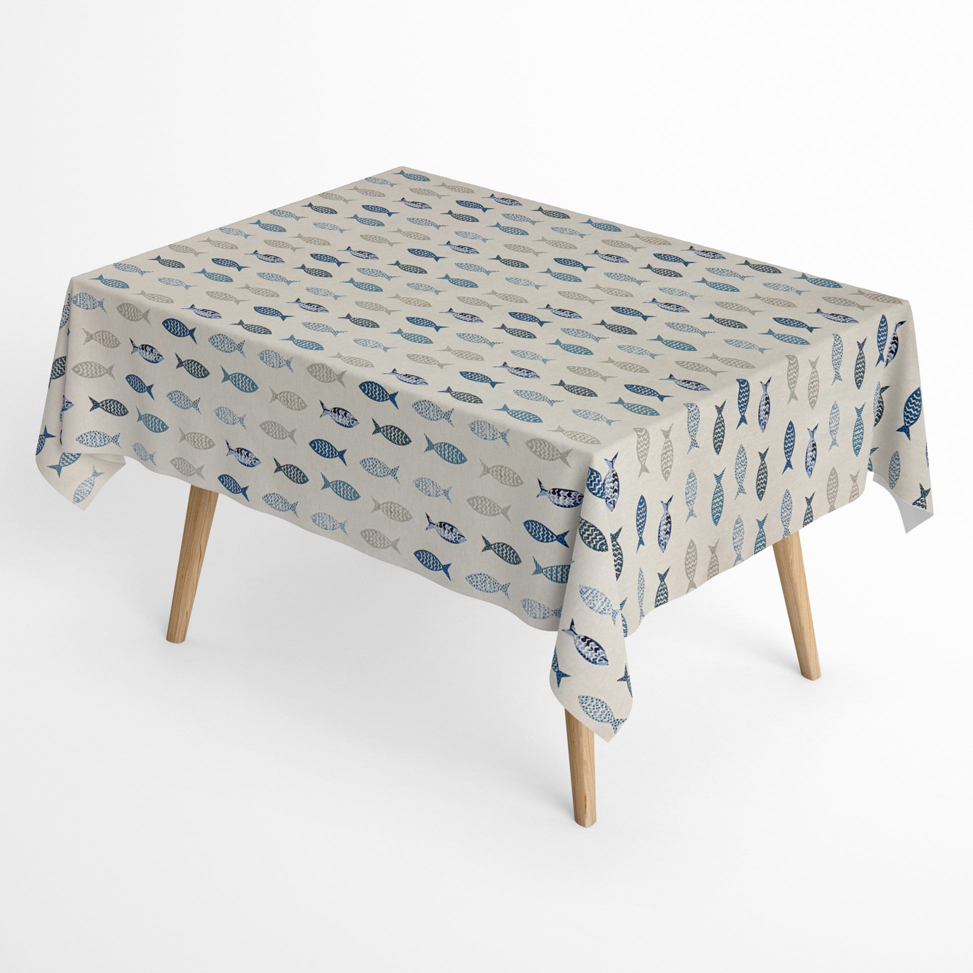 Baumwoll Tischdecke Fische maritim