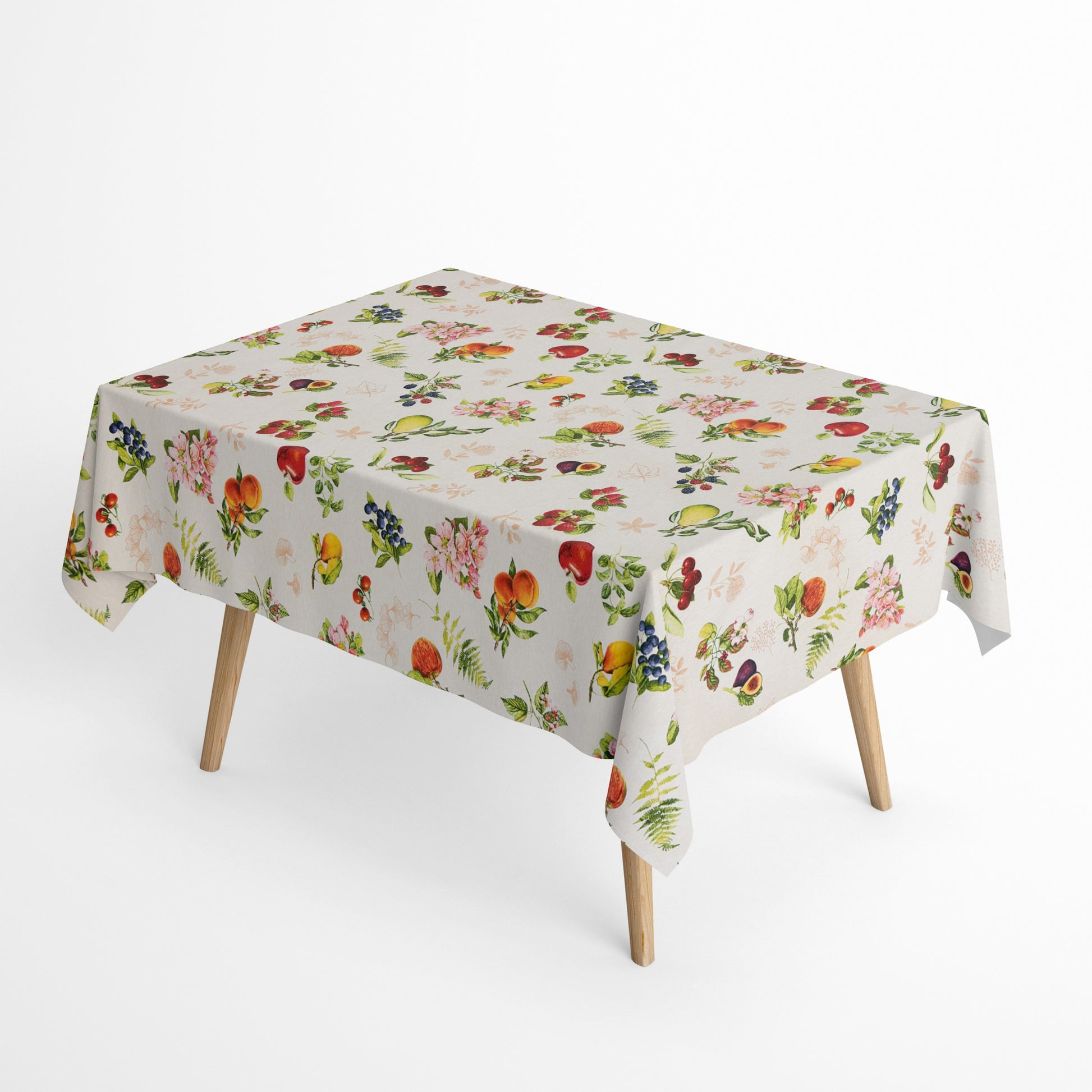Jacquard Tischdecke Früchte Obst Kirschen Äpfel Birnen Feigen Beeren