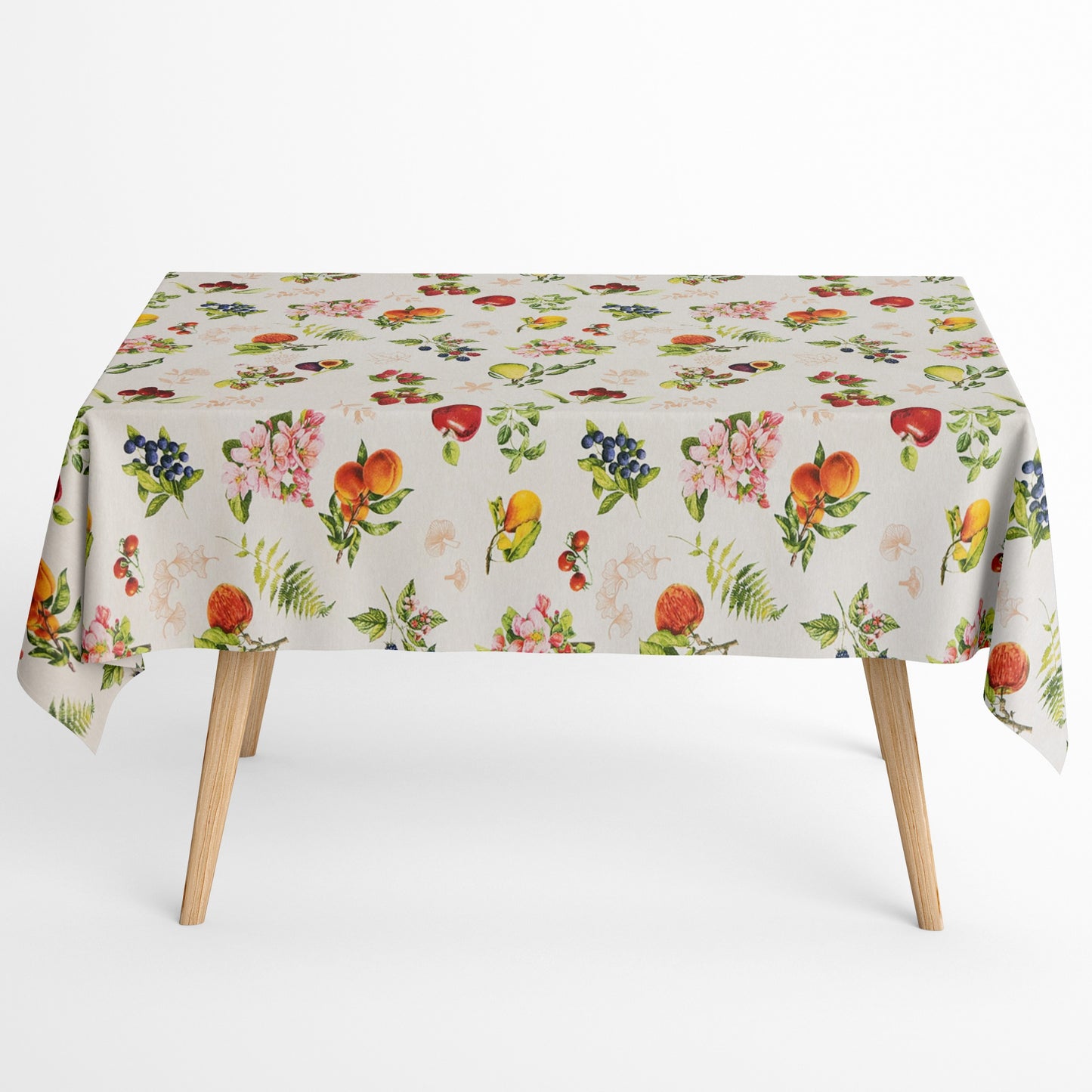Jacquard Tischdecke Früchte Obst Kirschen Äpfel Birnen Feigen Beeren