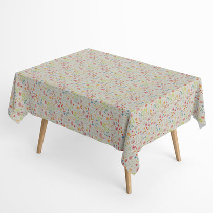 Jacquard tablecloth made of coated cotton with stain protection SERENA 3 flower meadow grasses dandelion square round oval 